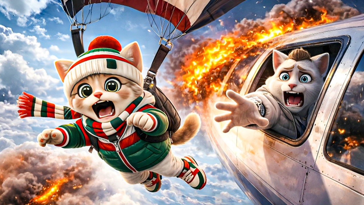 Он вытолкнул своего котенка из горящего самолета... Вот почему 😿🔥🪂| #История