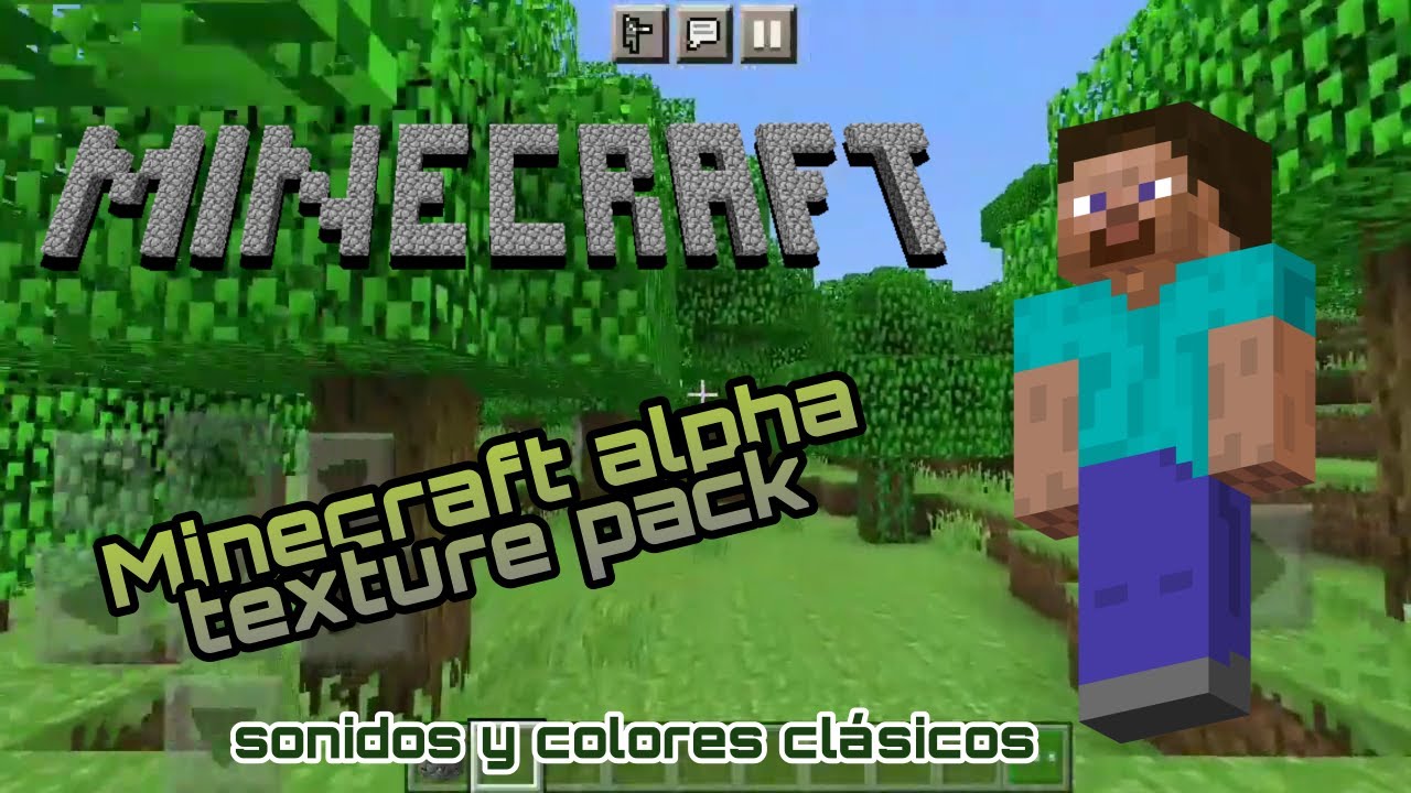 Minecraft alpha texture pack para Minecraft bedrock 1.21 - Minecraft como en sus primeras versiones