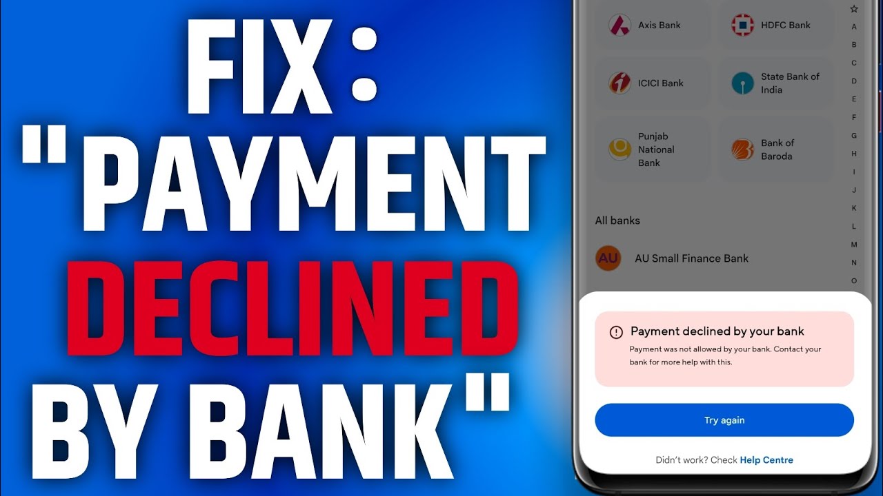 Google Pay Payment Declined by Your Bank 2025 !! Payment Declined by Your Bank Google Pay