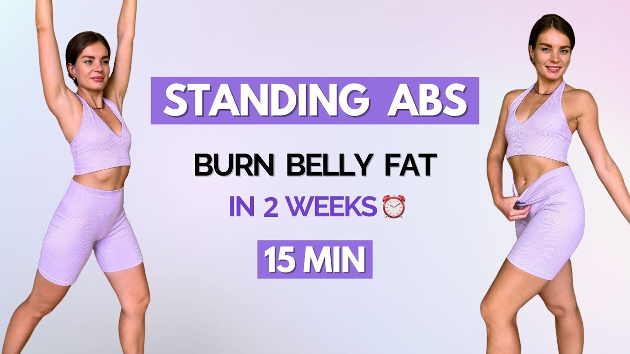15 MIN STANDING ABS WORKOUT – Small Waist & Belly Fat Burn in 2 Weeks
