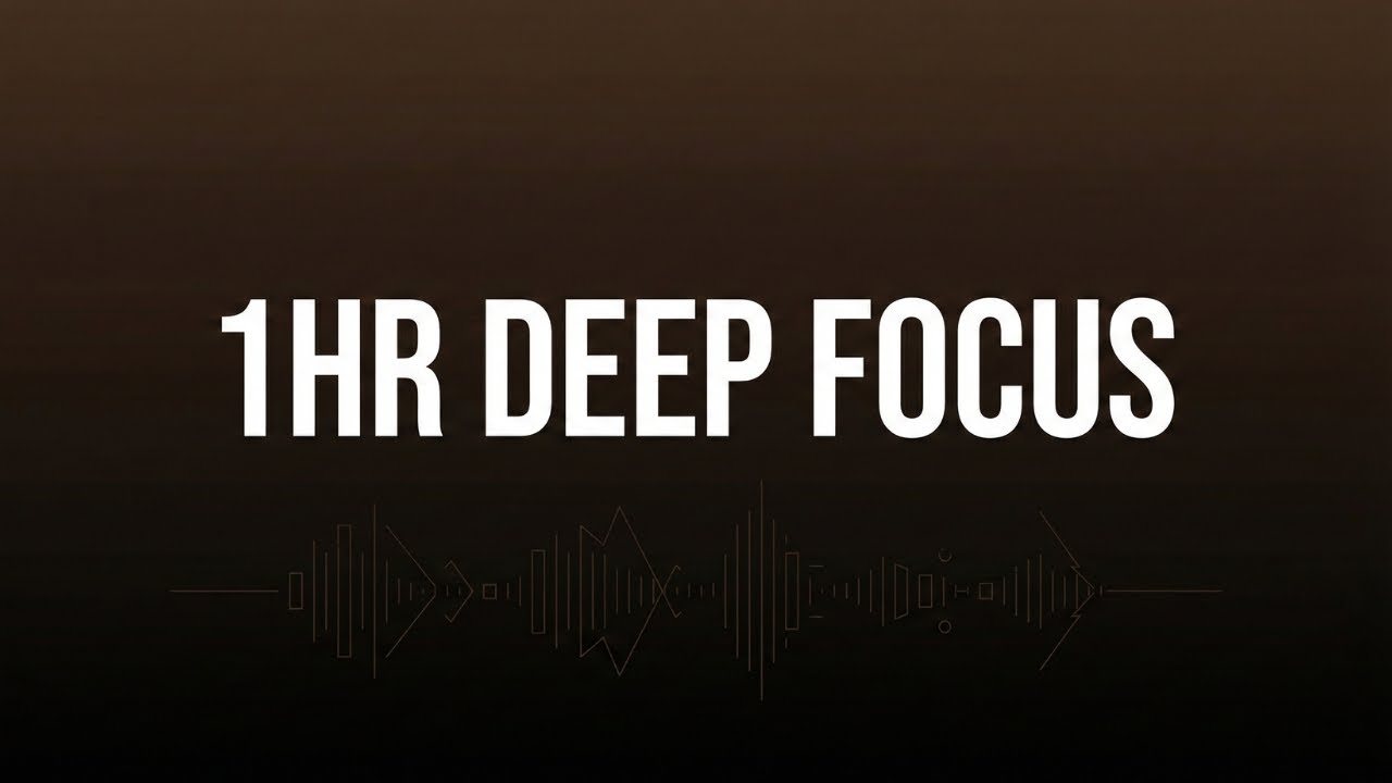ADHD Focus Brown Noise, 1 Hour | Deep Work & Concentration