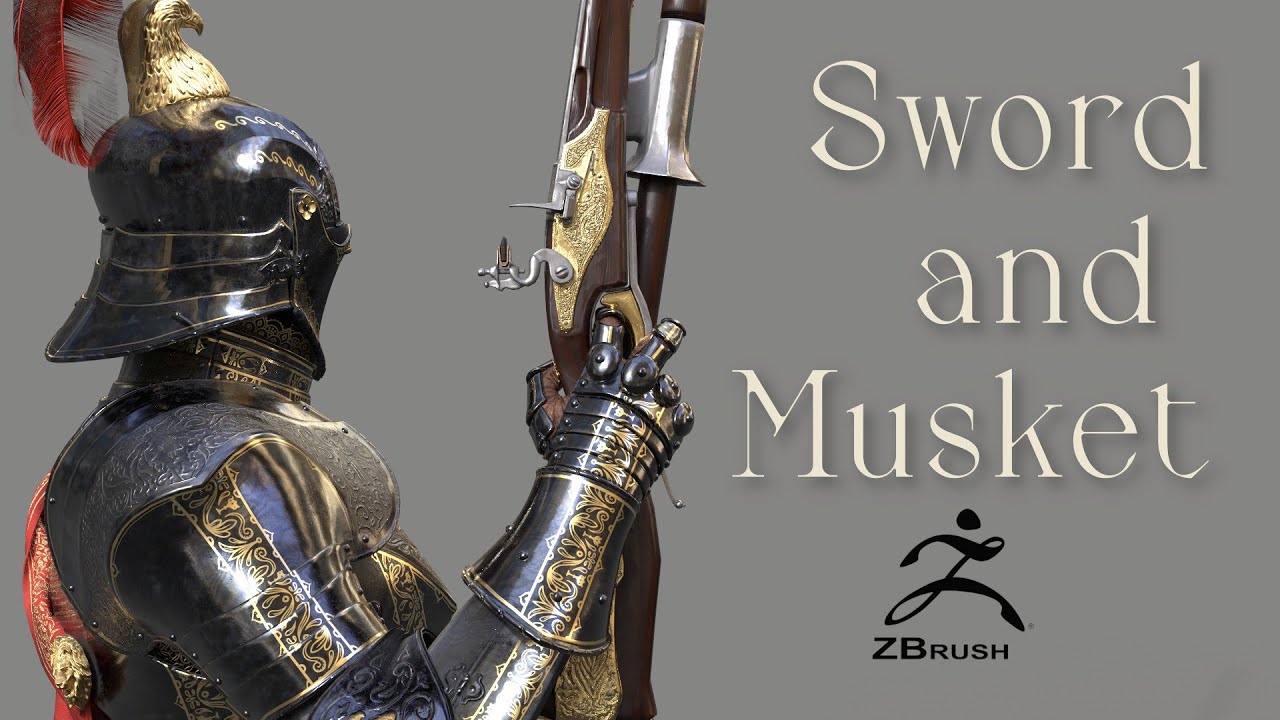 Modeling Sword and Gun with ZModeler - ZBrush Timelapse (part 6)