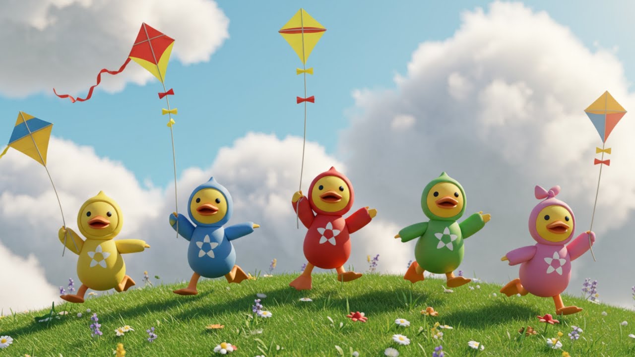 5 Little Ducks Learning Song | Kids Education Music | Fun Learning for Children