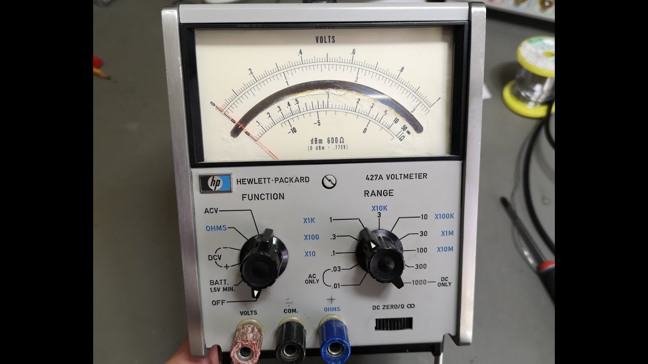 HP 427A Voltmeter Ohm ACV test teardown