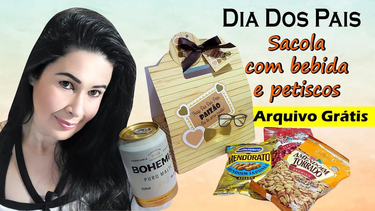 Dia dos Pais: Sacola para bebida lata e petiscos | arquivo grátis #56