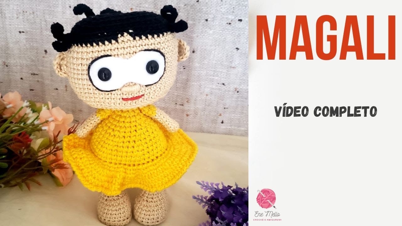 Boneca Amigurumi Magali - Turma da Mônica (completo)