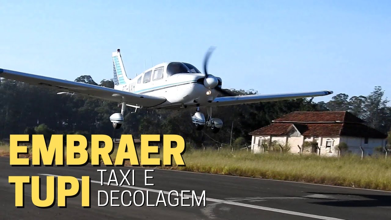 Taxi e Decolagem avião Embraer Tupi EMB-712