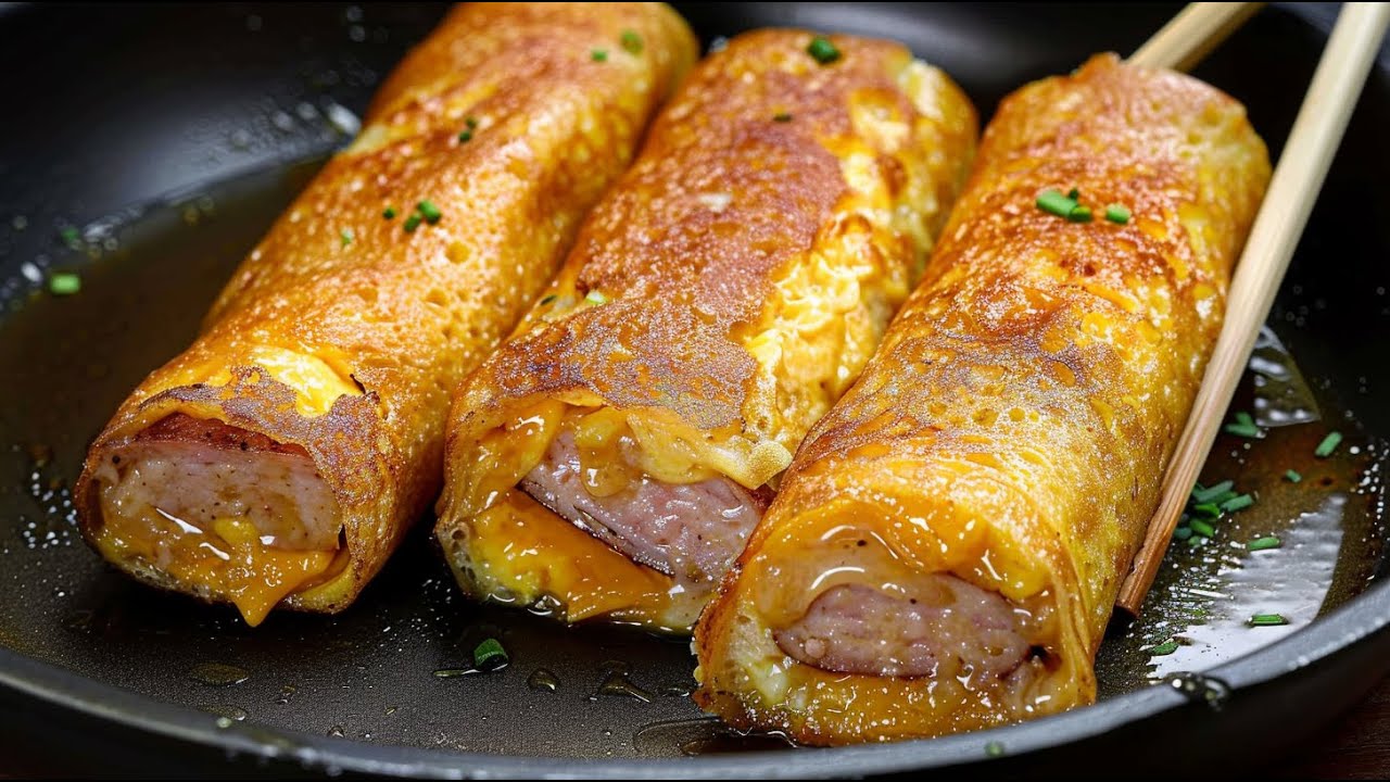 Eierwurst-Röllchen in 10 Minuten | Günstiges Familienrezept