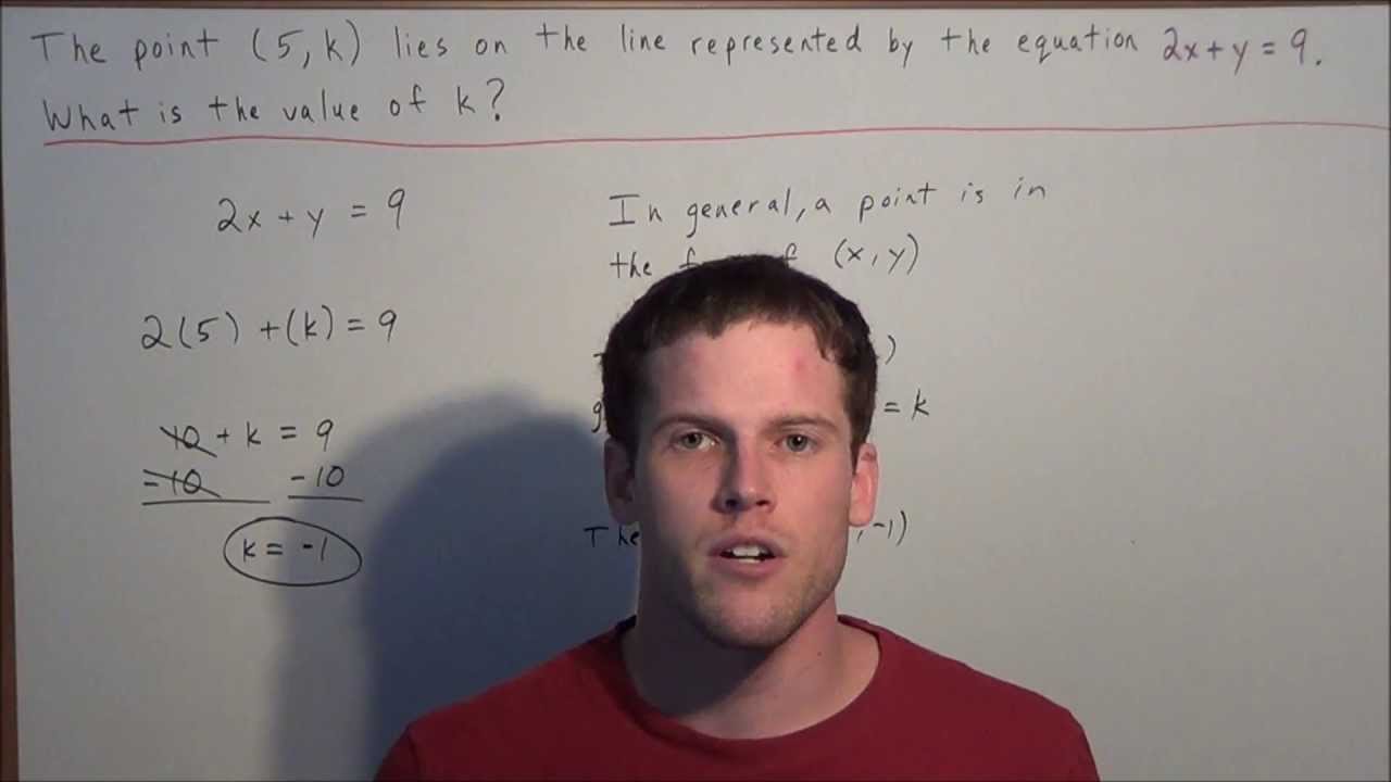 Finding the missing coordinate of a point - Algebra
