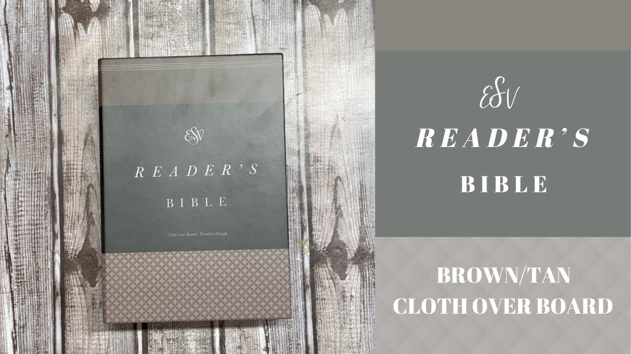 ESV Readers Bible in Brown/Tan Cloth over Board Hardback by Crossway