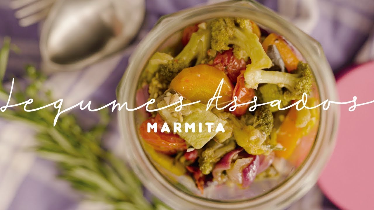 MARMITA COM LEGUMES ASSADOS E ARROZ MULTIGRÃOS