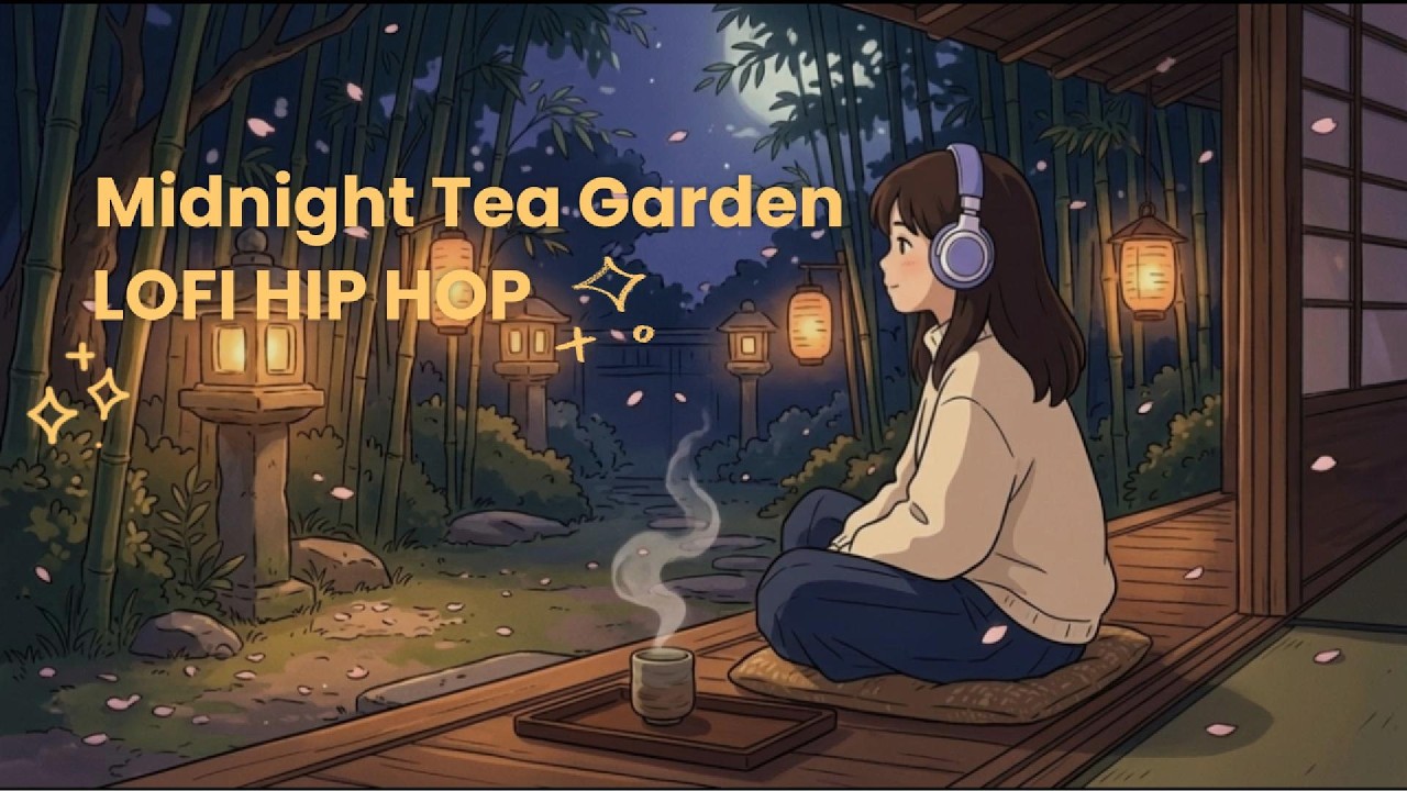 Midnight Tea Garden ☕ Lofi Hip Hop Mix ~ Chill Beats to Study, Relax & Sleep