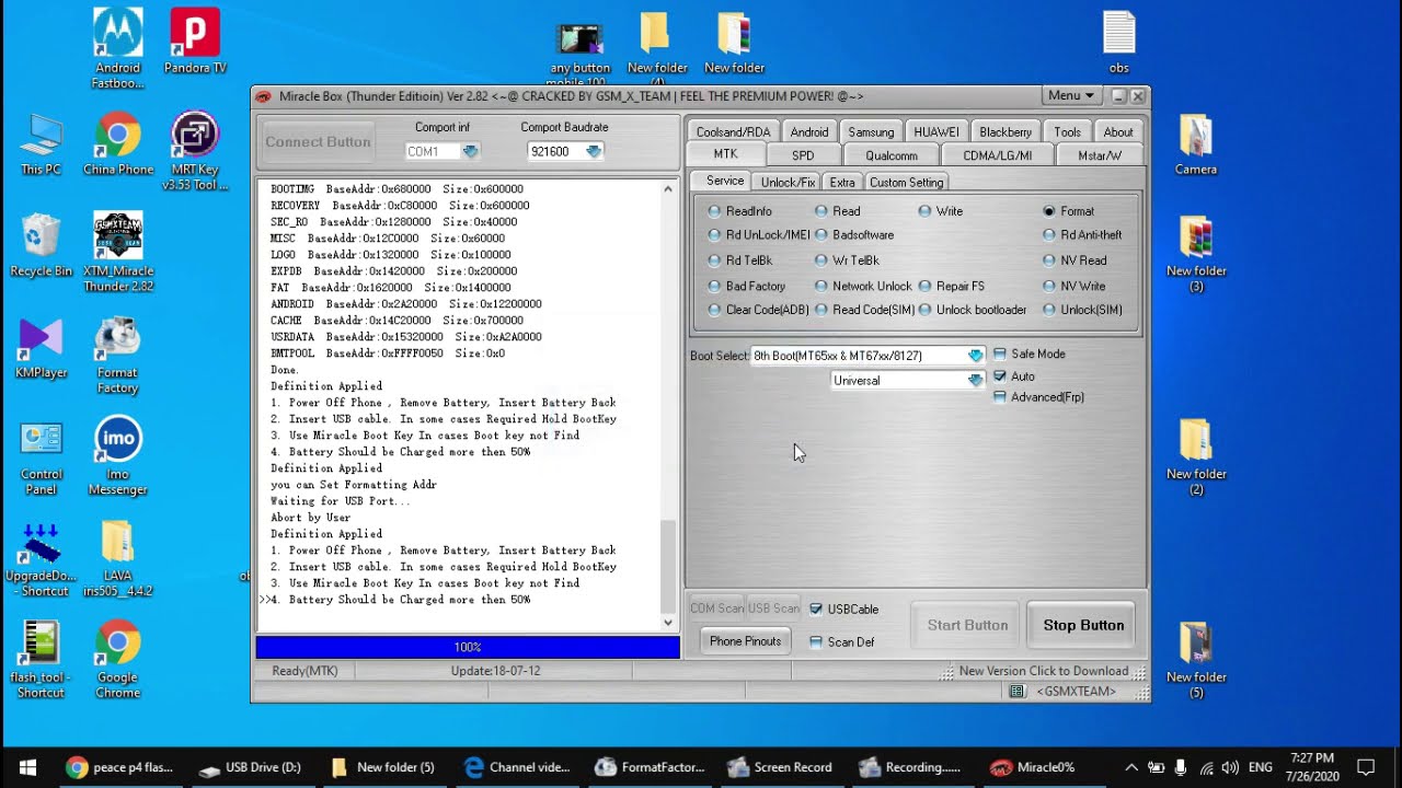 how to unlock format tool -flash bd