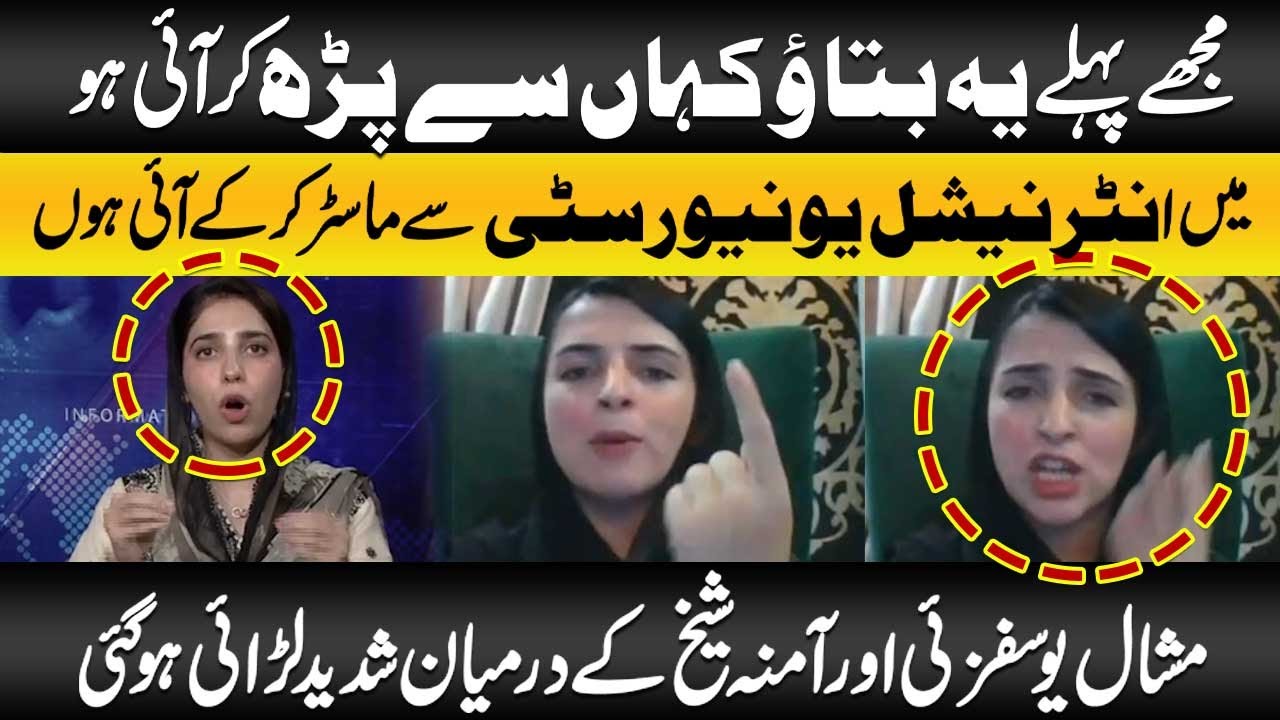Mashal Yousafzai Heavy Fight With Amina Sheikh | PTI Women vs PMLN Women | Aniq Naji Shocked !