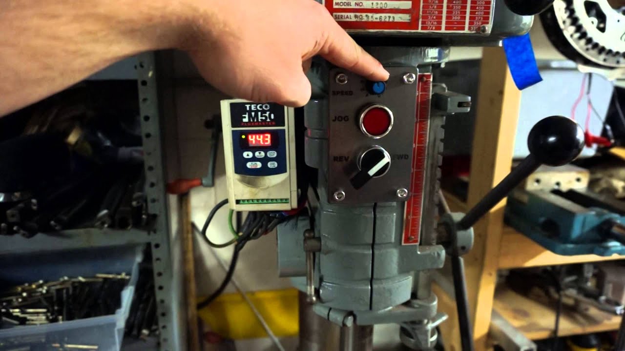 powermatic 1200 drill press and VFD