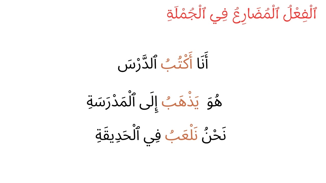 تعلم الفعل المضارع في أقل من 5 دقائق للمبتدئين 