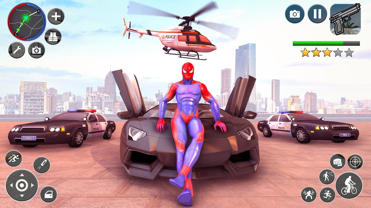 Spider Rope Hero: Robot Games
