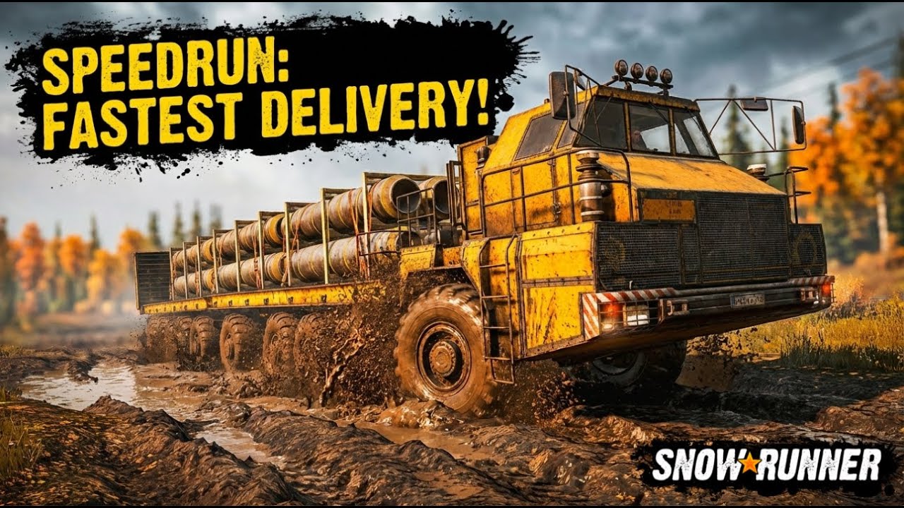 SNOWRUNNER: DELIVERING THE ULTIMATE HEAVY LOAD - HIGH-SPEED TITANIUM TRUCK CHALLENGE! | EnhCrea #170