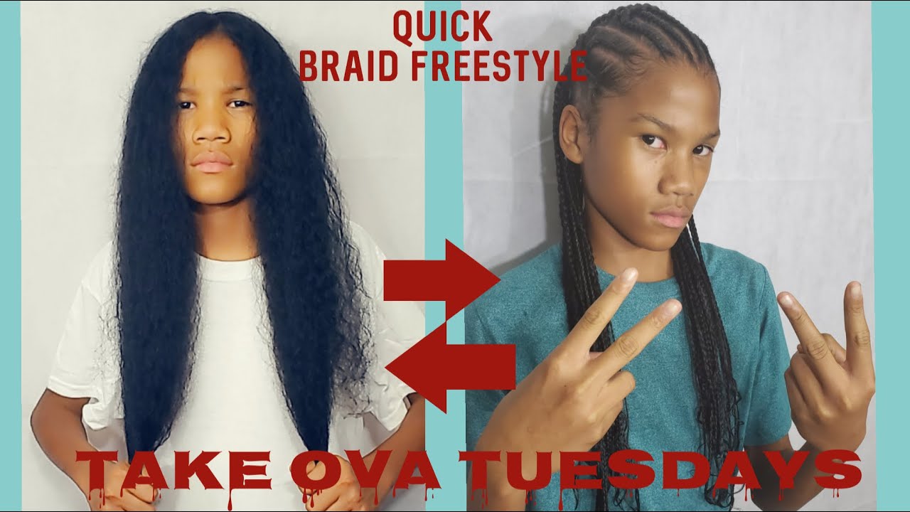 BEST MEN FREESTYLE BRAIDS | Boys/Men Natural Hairstyle | BOYS BRAIDS | Boy's Extremely Long Hair