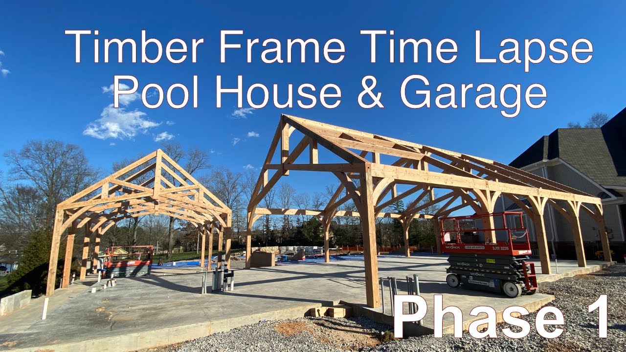 Timber Frame Time lapse| Pool House & Garage Phase 1