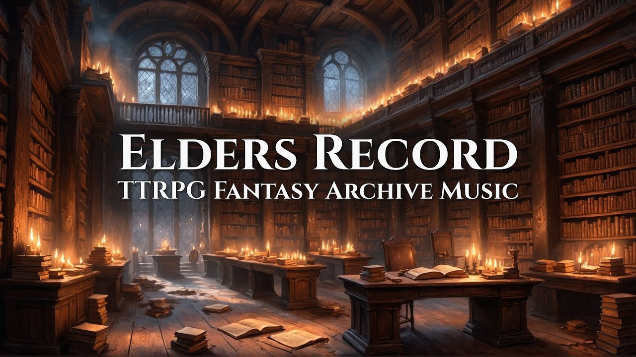 Fantasy Archive & Library Ambience &mdash; Calm Medieval Music for D&D & TTRPG Exploration (1 Hour)