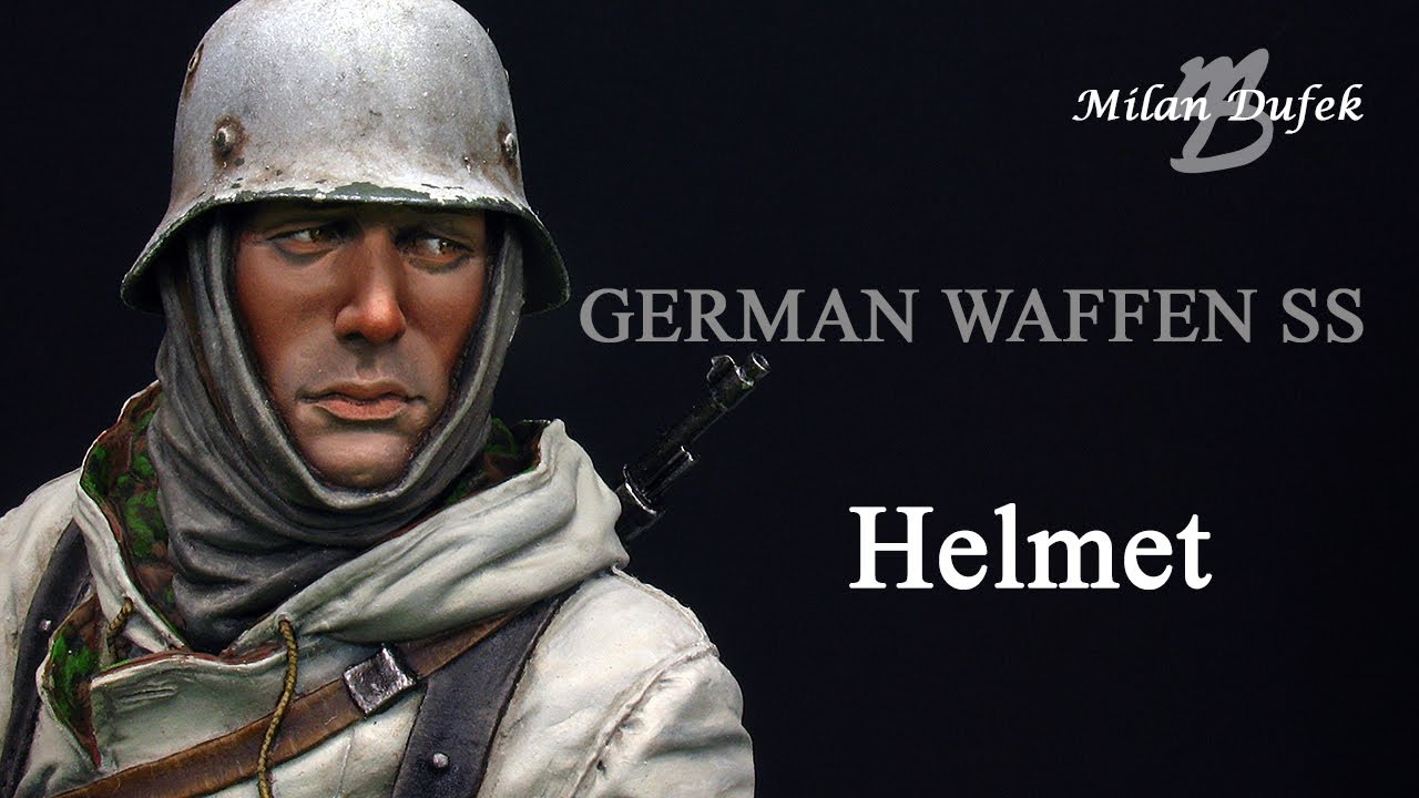 German Waffen SS - painting bust - Helmet