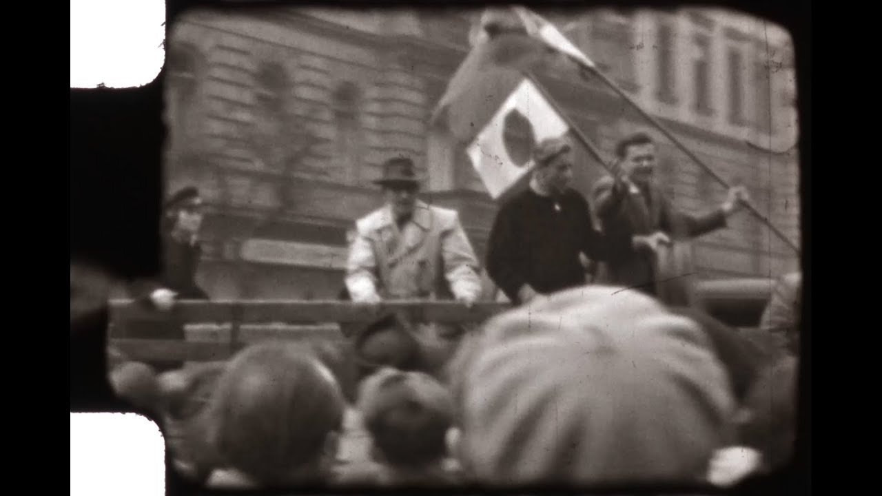 1956 október 23. Gutenberg tér, Rákóczi tér. Privát felvétel.