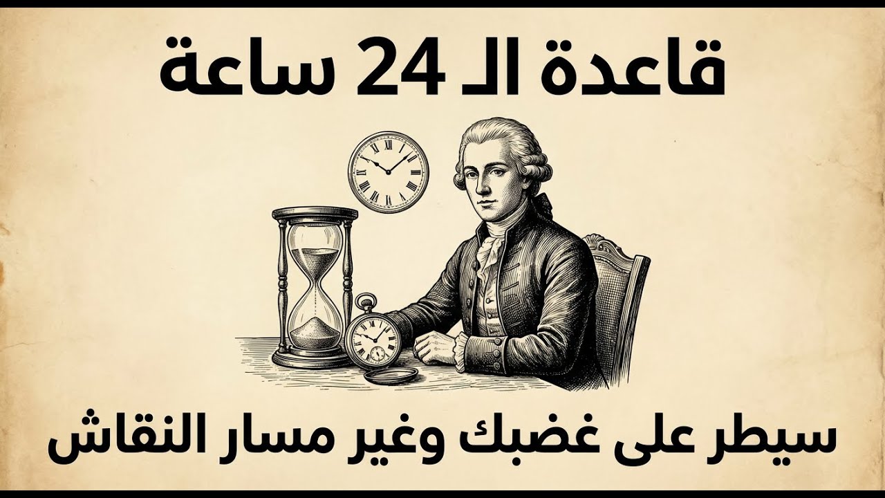 قاعدة الـ 24 ساعة: كيف تسيطر على غضبك وتغير مسار أي نقاش