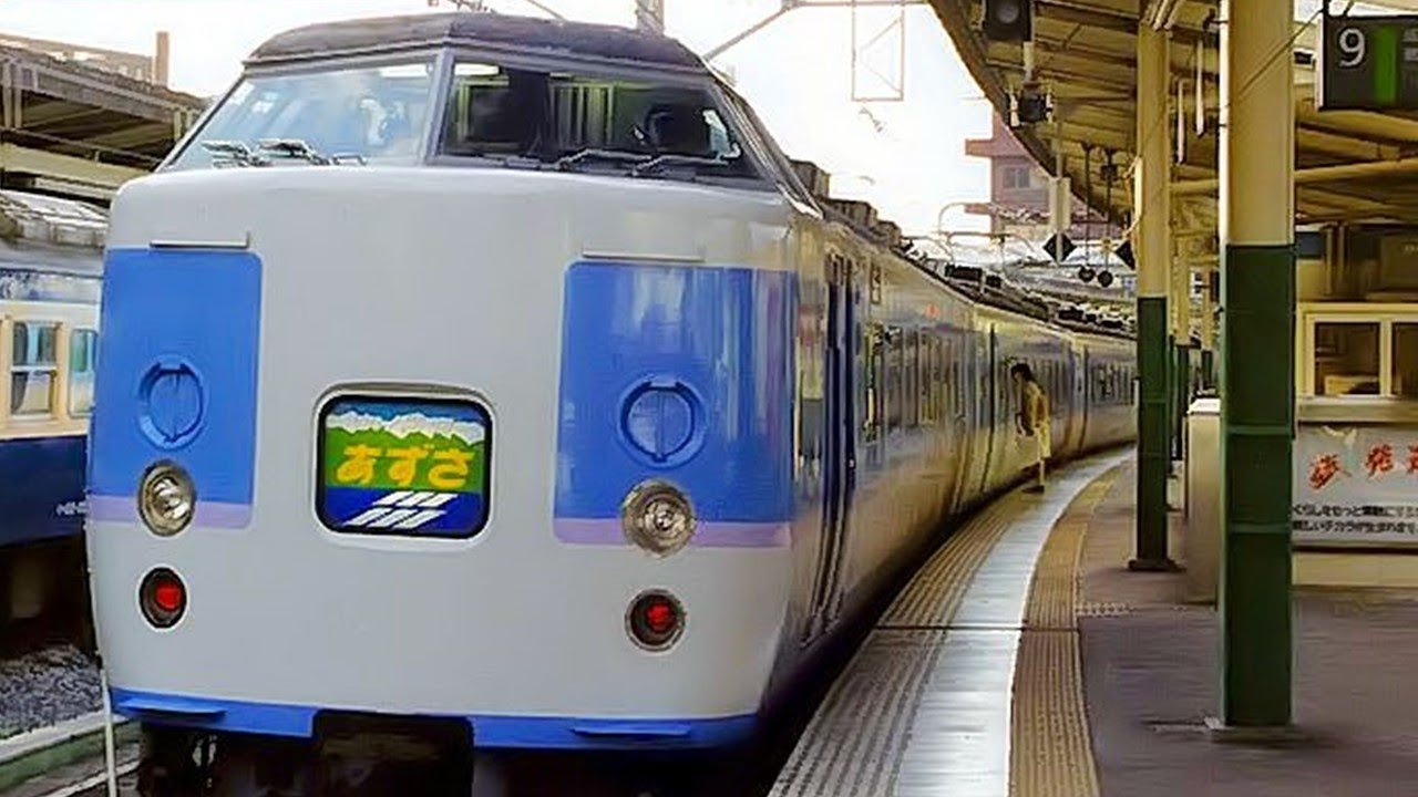 【車内放送】懐かしのチャイム入り!  特急「あずさ16号」（183系　信濃の国　雪山賛歌　新宿車掌区担当　松本発車後）