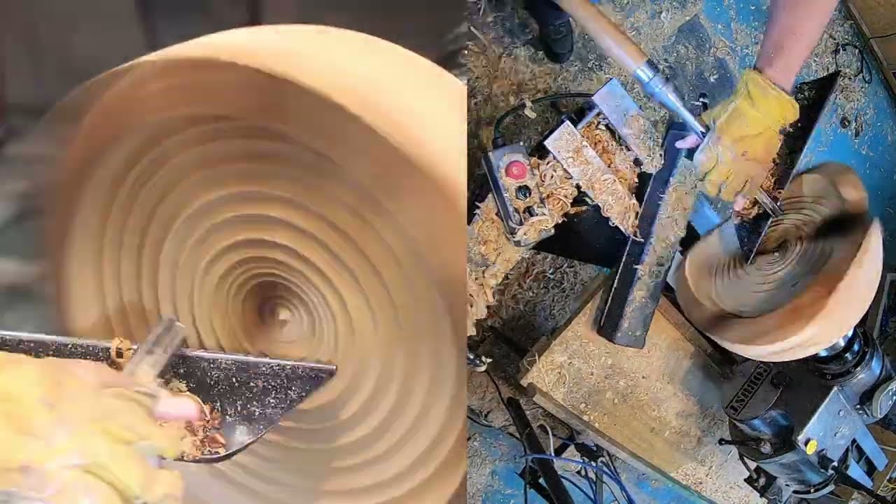 Woodturning a White Birch Crotch Bowl | Tournage d’un bol en bouleau blanc