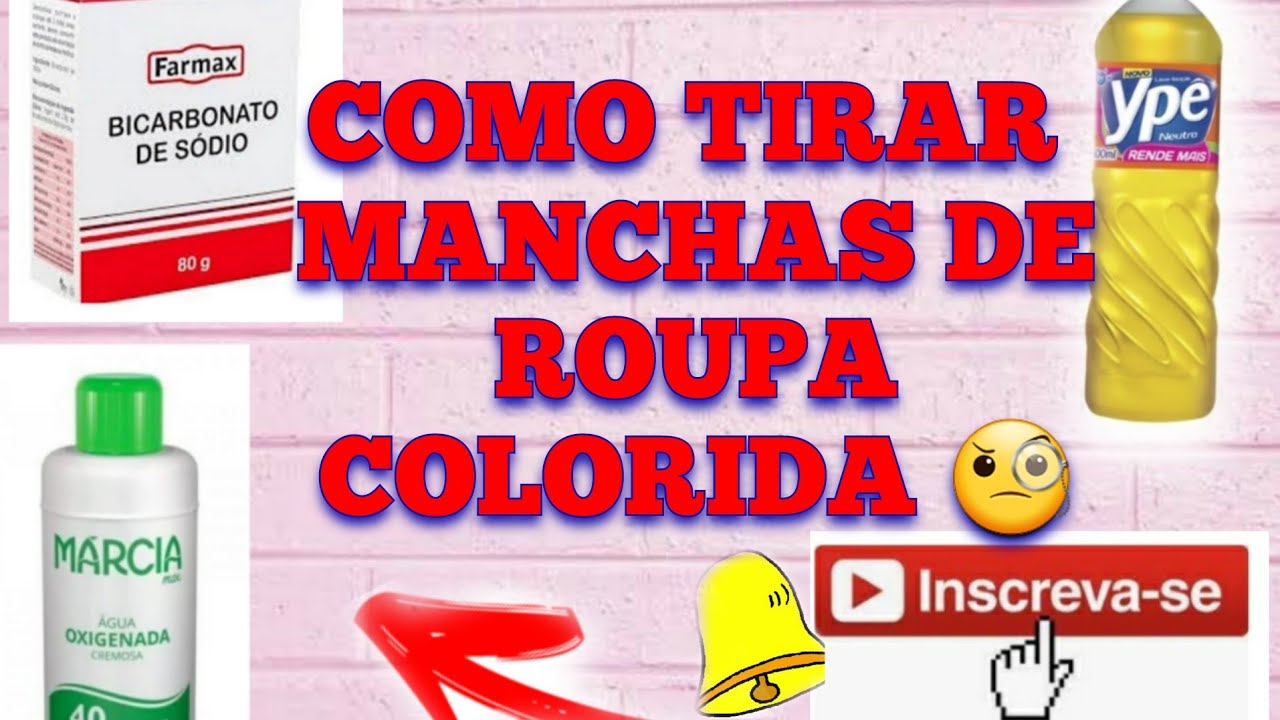 COMO TIRAR MANCHA DE ROUPA COLORIDA🤔