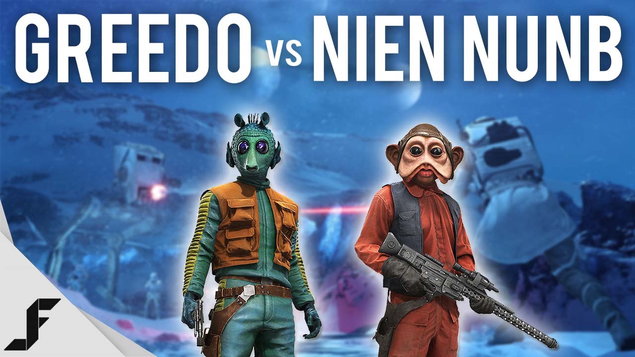 GREEDO vs NIEN NUNB - New Battlefront Heroes and Game Modes