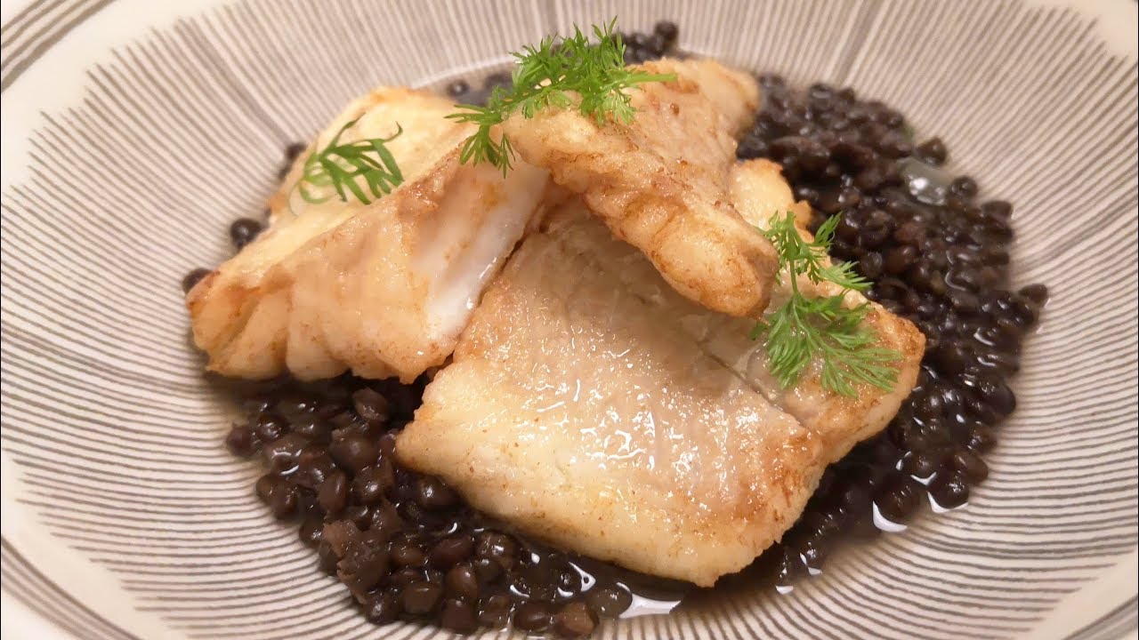 Beluga linser, stegt fisk - svinemørbrad i hvidvin og estragon - Kvalimad Live Cooking Stream