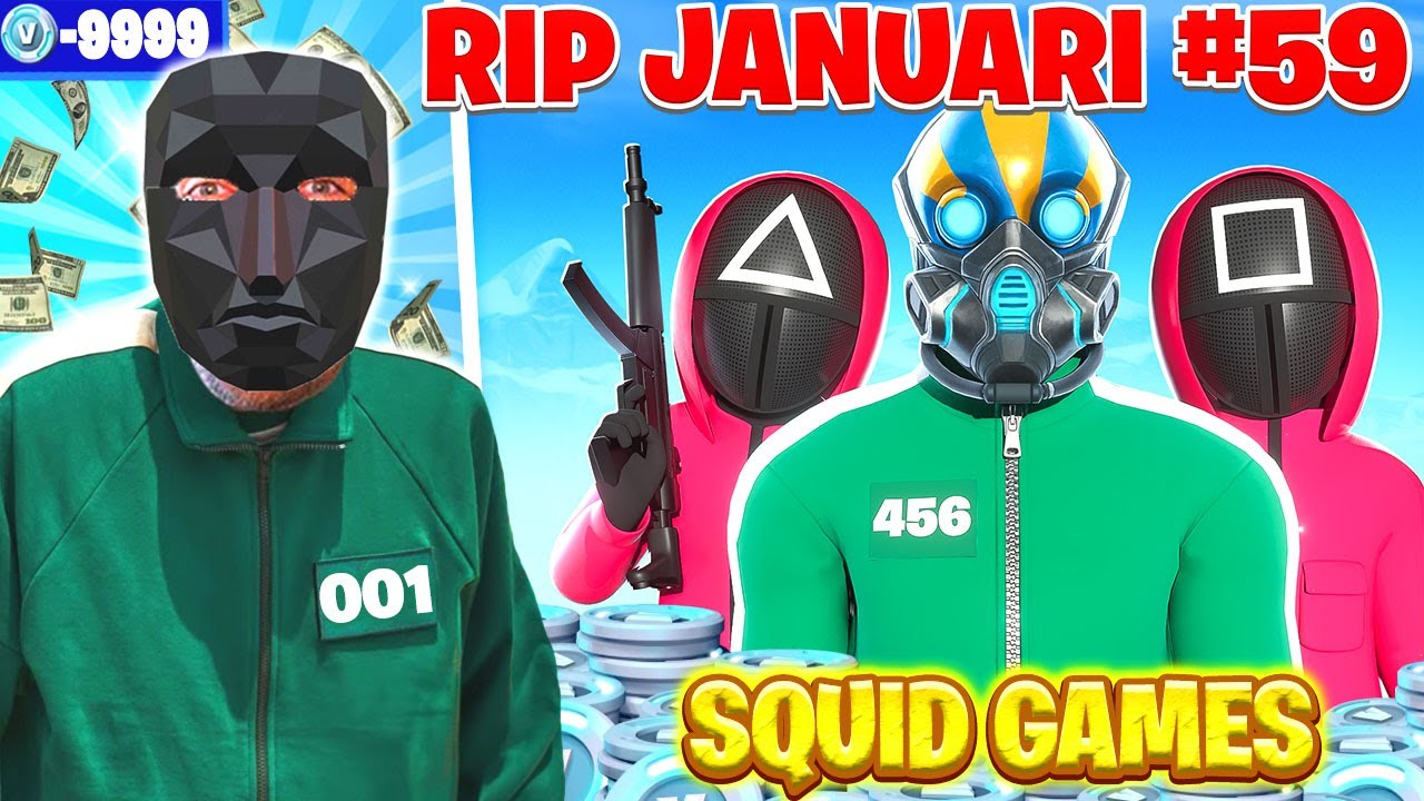 KÖPER SKINS FÖR VARJE GÅNG JAG DÖR I SQUID GAME I FORTNITE *RIP JANUARI #59*