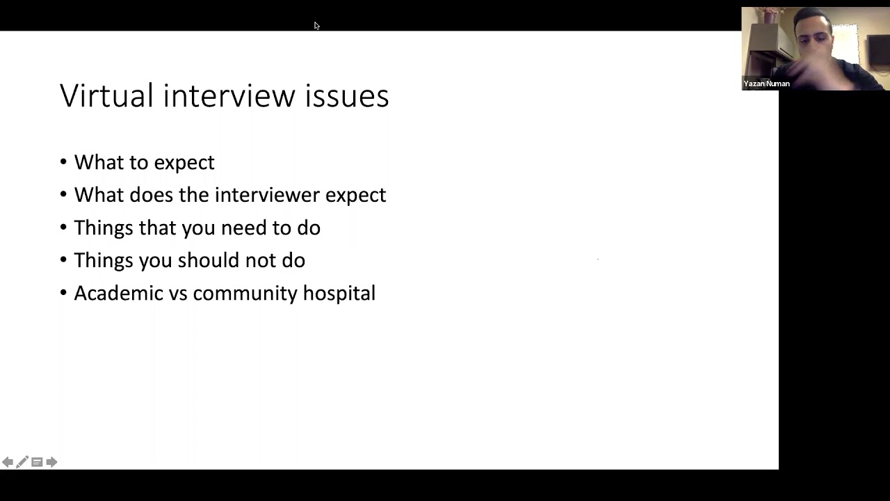 Virtual interviews 2021