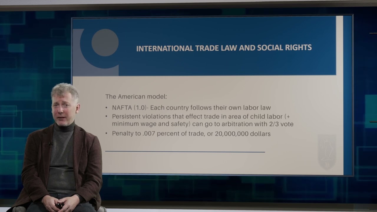 International Trade Law and Social Rights - prof. Charles Szymanski