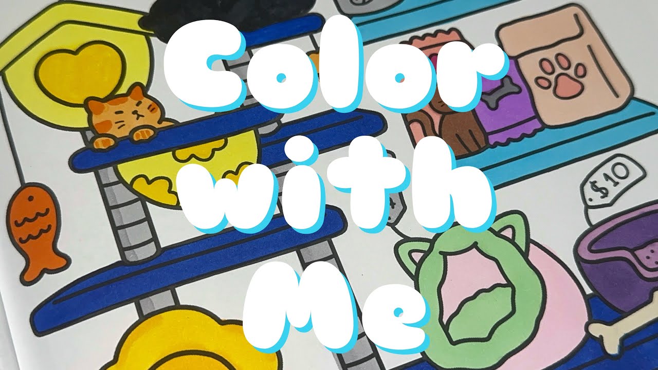 🎨 Color with me ⭐️ Cat Shop 