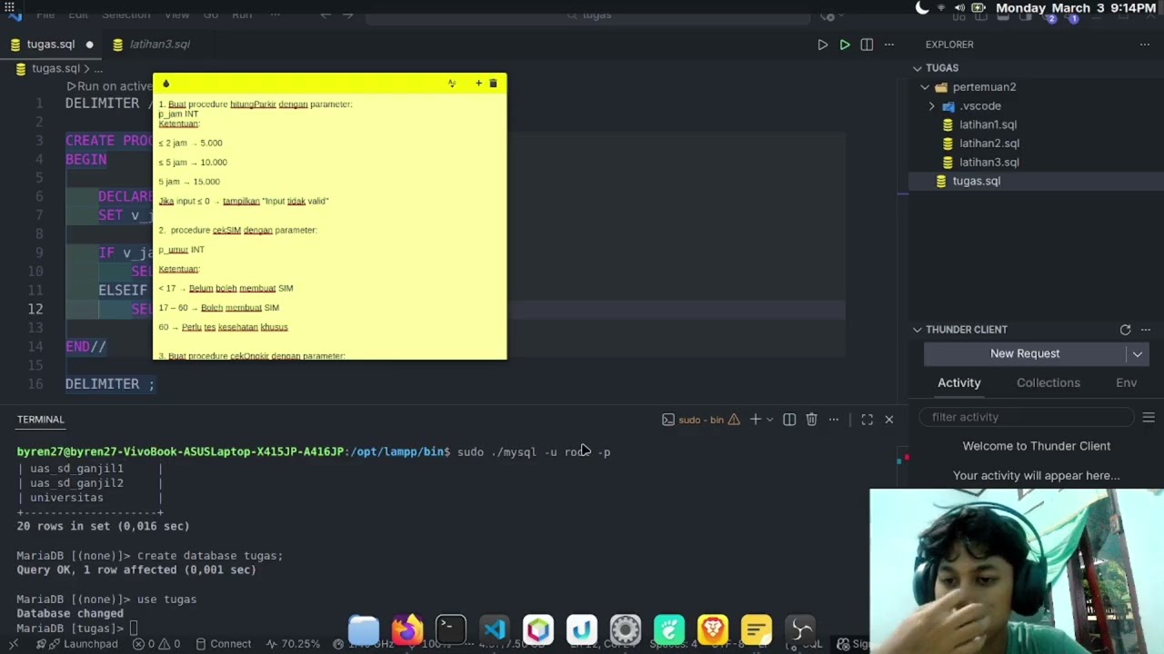 Membuat prosedure di mysql