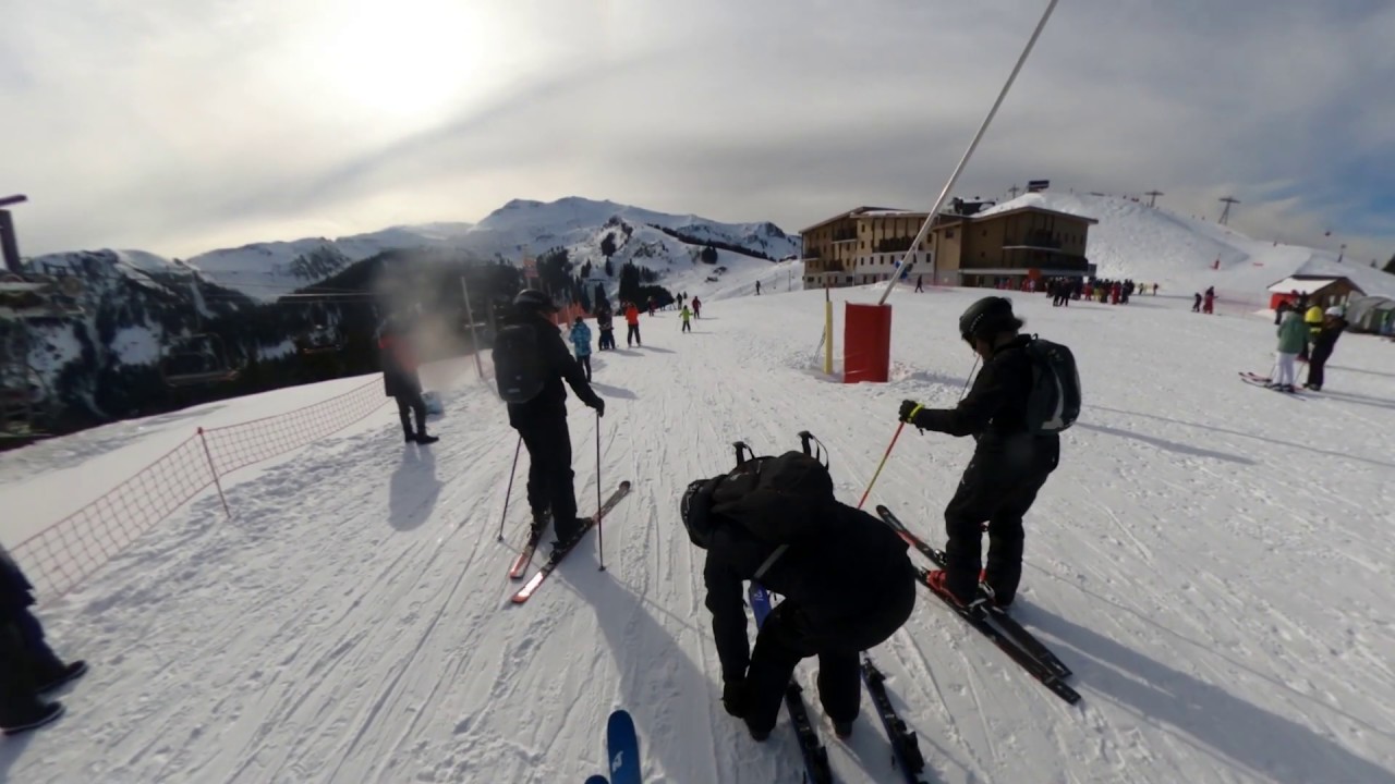 Samoens 1600. Demoiselles (green). Feb2020. GoPro MAX 360.