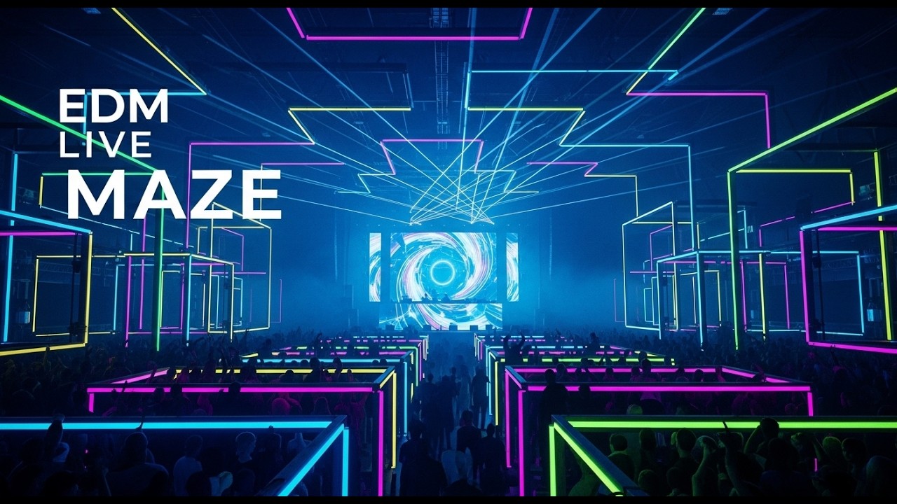 EDM Maze Live 🔷 Lost In Neon Festival