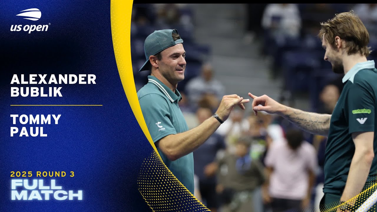 Alexander Bublik vs. Tommy Paul Full Match | 2025 US Open Round 3