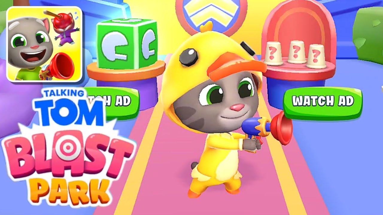 Talking Tom Blast Park Epic Runner Gameplay #6 Tom Ducky Unlocked