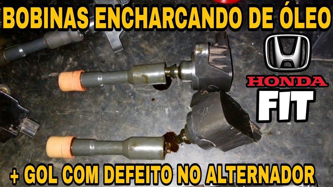 HONDA FIT 2004 CAINDO ÓLEO DENTRO DAS BOBINAS, GOL COM LUZ DA BATERIA ACESA