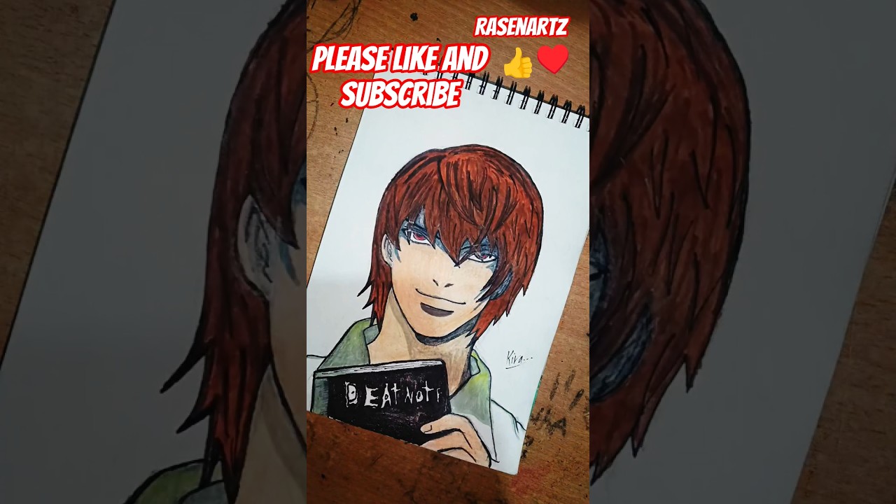 kira light yagami drawing;/