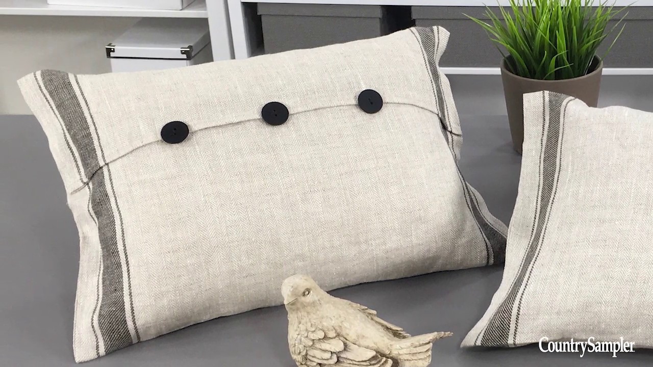No Sew Dish Towel Pillow | A Country Sampler DIY Video