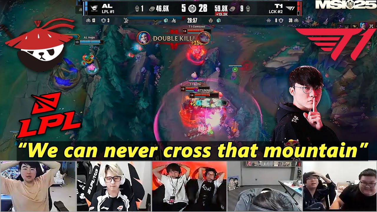 [ENG SUB] LPL Streamers React to T1 Crushing LPL's Hope Once Again - T1 vs AL | MSI 2025 Lower Final
