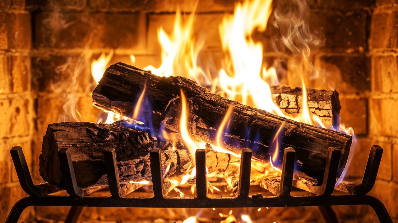 4K Cozy Fireplace: Crackling Ambiance and Stress-Relief Therapy