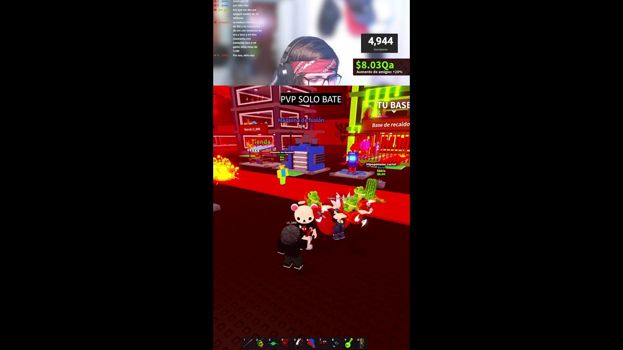 Pvp a solo bate en roba un brainrot #steelabrainrot #robaunbrainrot
