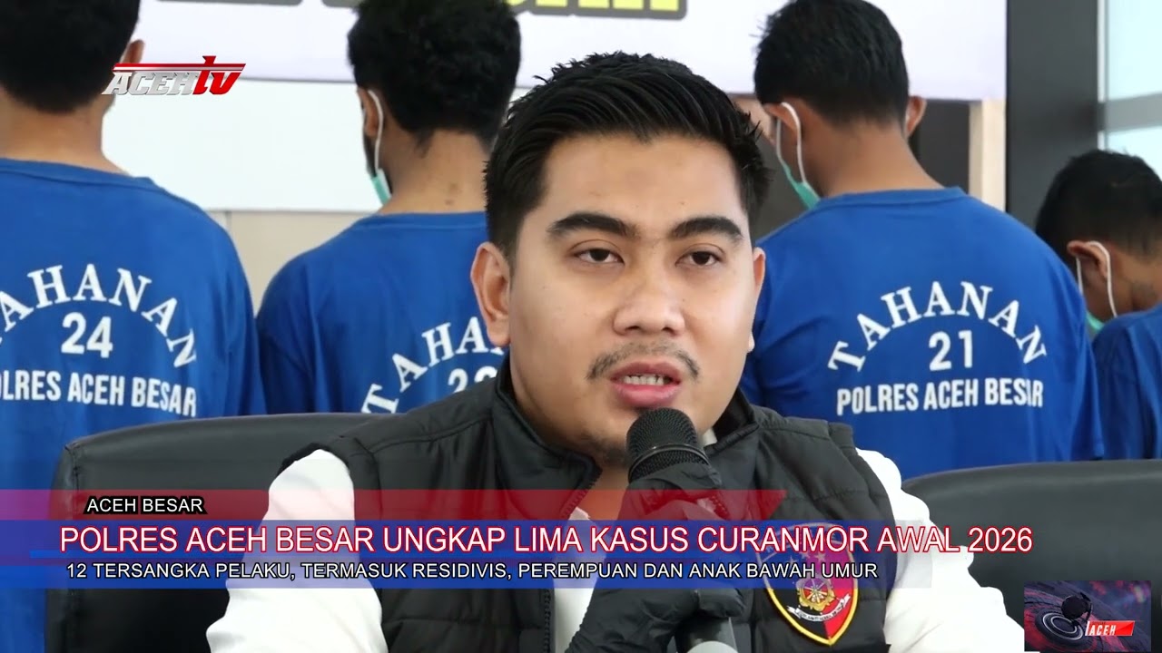 POLRES ACEH BESAR UNGKAP LIMA KASUS CURANMOR AWAL 2026