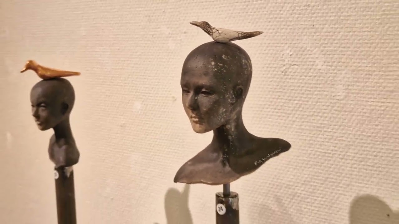 Margaretat Gelles Målningar P-A Sandström  Raku Glas